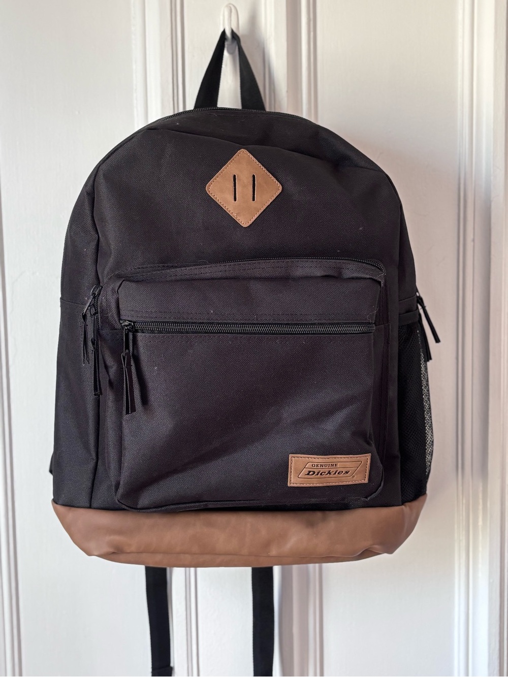 Genuine Dickies Varsity Laptop Backpack Black and Tan